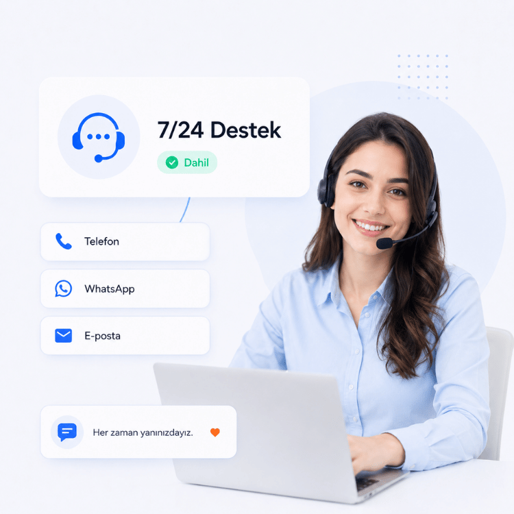 7/24 Türkçe destek