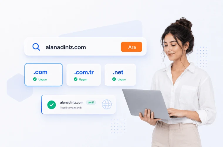 Web hosting yönetim panelini gösteren görsel